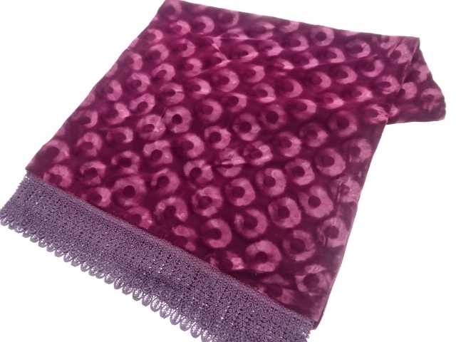 ビロードレース丸模様ショール